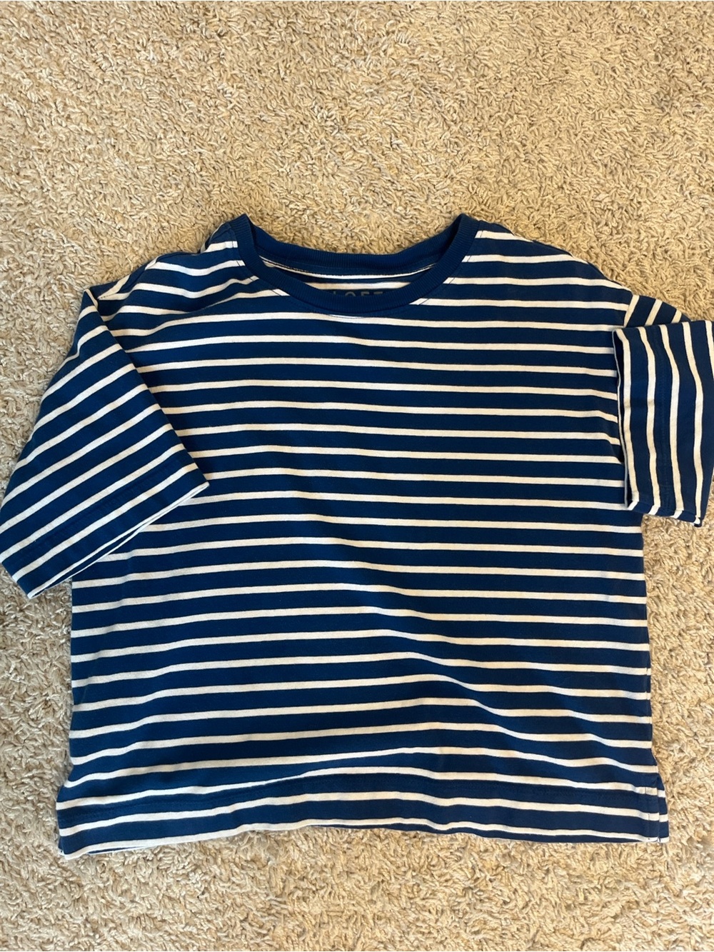 LOFT Navy and White Striped Short Sleeve Tee for Kids